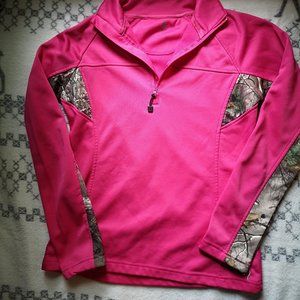 Pink & Camo Longsleeve Quarter-zip